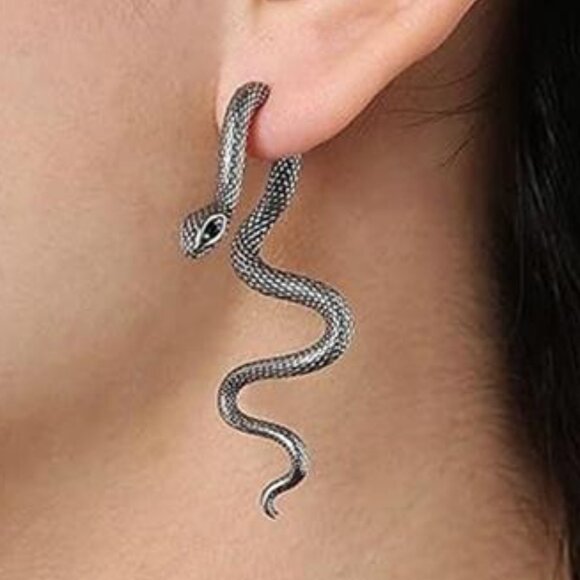 Retro Snake Earrings for Women-Vintage Goth Punk Snake Earrings - Picture 2 of 7